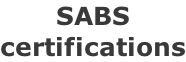 SABS certifications
